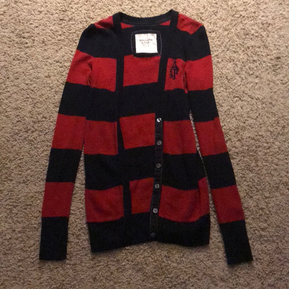 Abercrombie Stripped Cardigain
